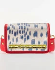 Petite Blue Les Touches Stadium Bag with Gold Bamboo Stick