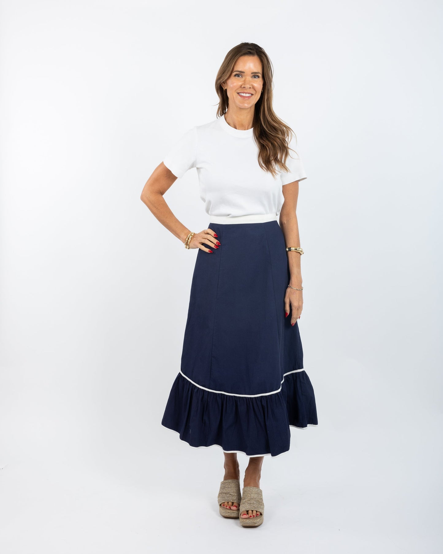 Addie Skirt - Solid Navy