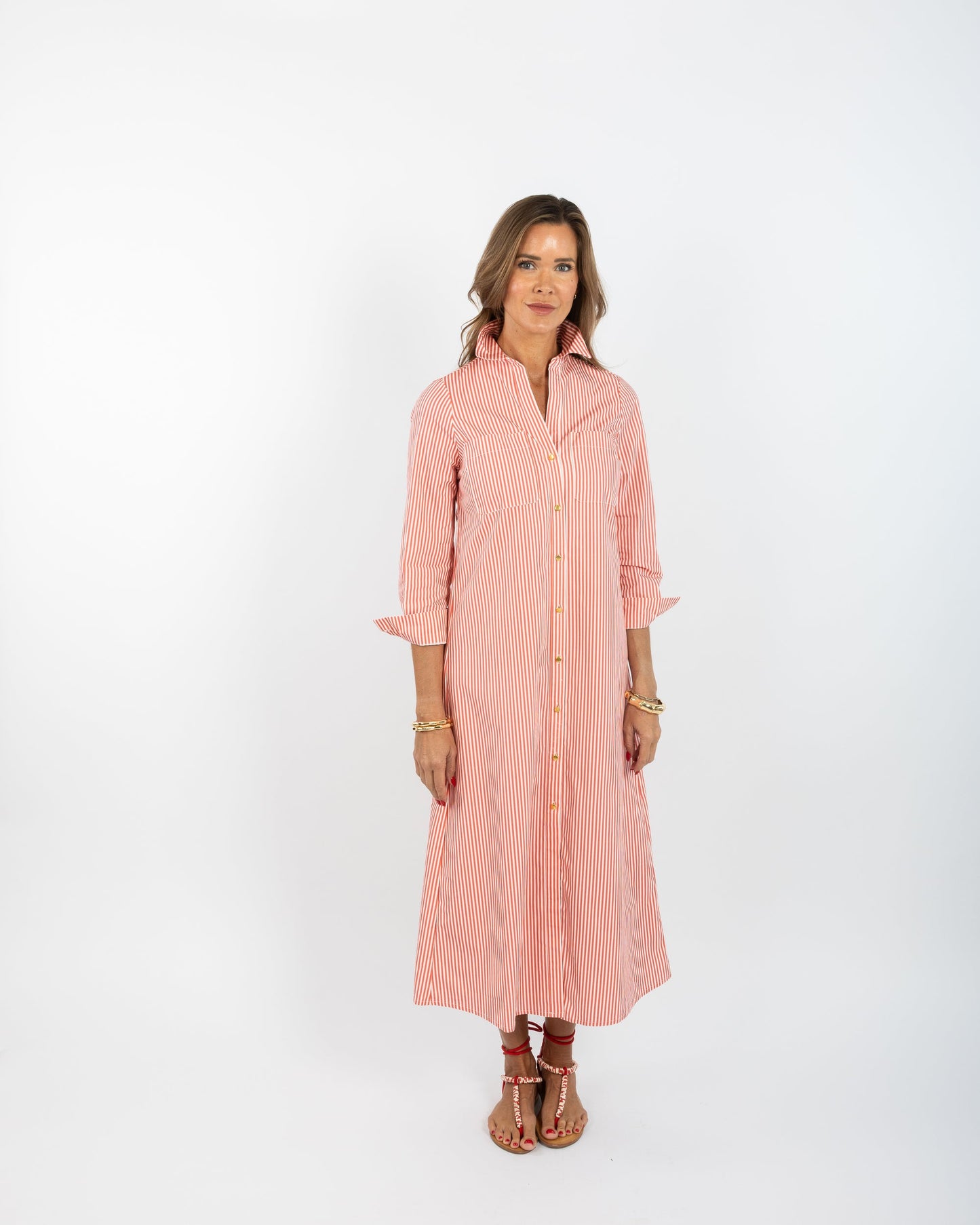Harper Dress - Red Stripe