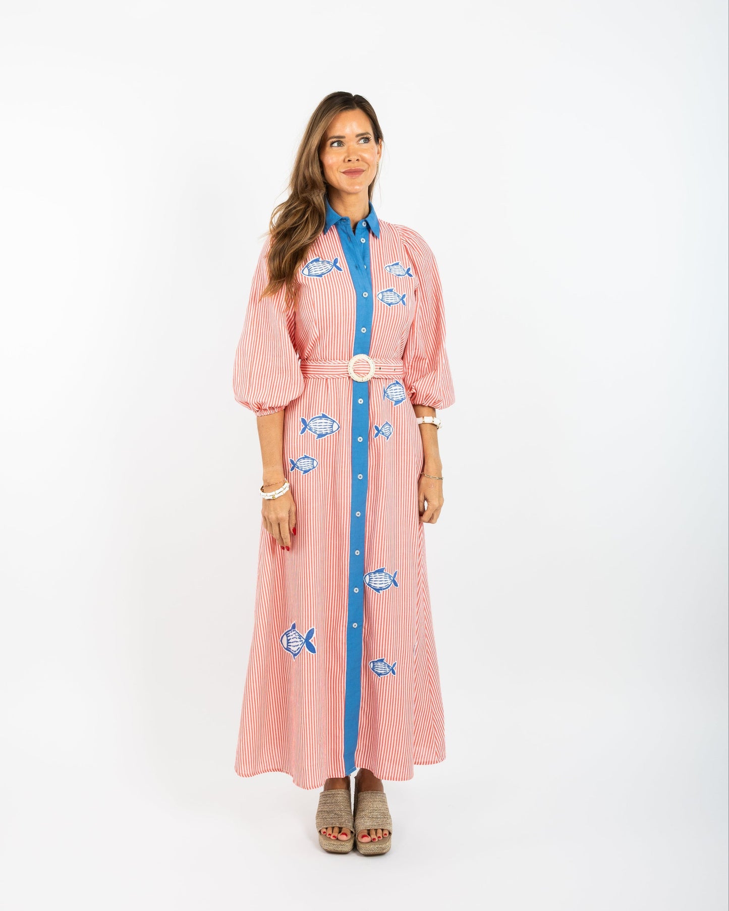 Lyla Dress - Fish Applique