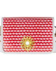 Red Wavy Clear Stadium Bag with White Starburst