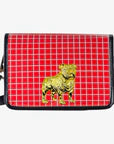 Red Square Clear Stadium Bag with Bulldog