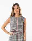 Emmy Set TOP ONLY - Black Gingham/Red