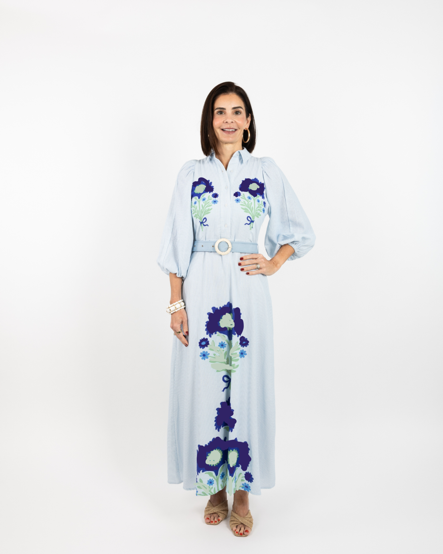 Lyla Dress - Navy Henrietta