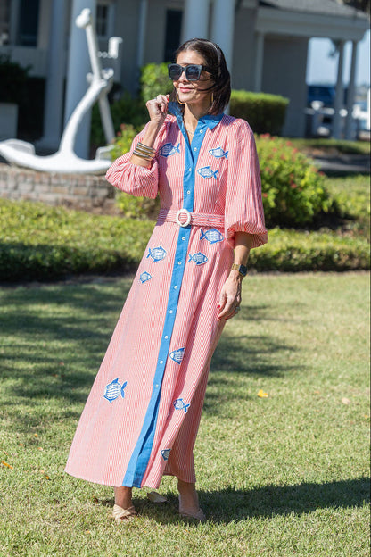 Lyla Dress - Fish Applique
