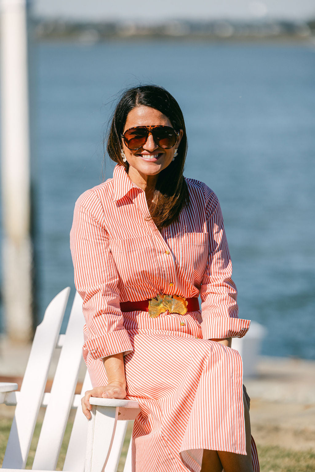 Harper Dress - Red Stripe